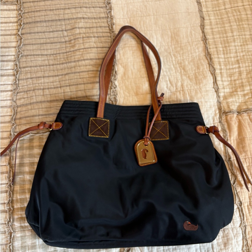 Dooney and Bourke Black and Brown Tote Bag